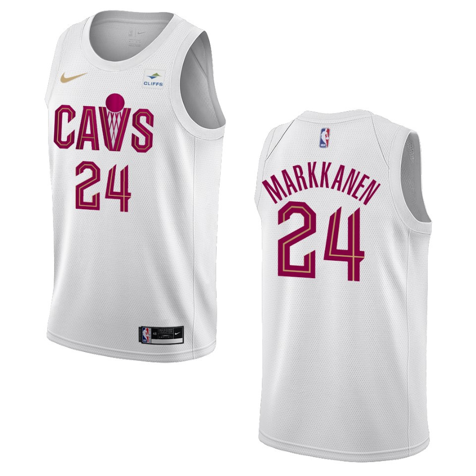 2022-23 Association Edition Cleveland Cavaliers Lauri Markkanen White Swingman Basketball Jersey