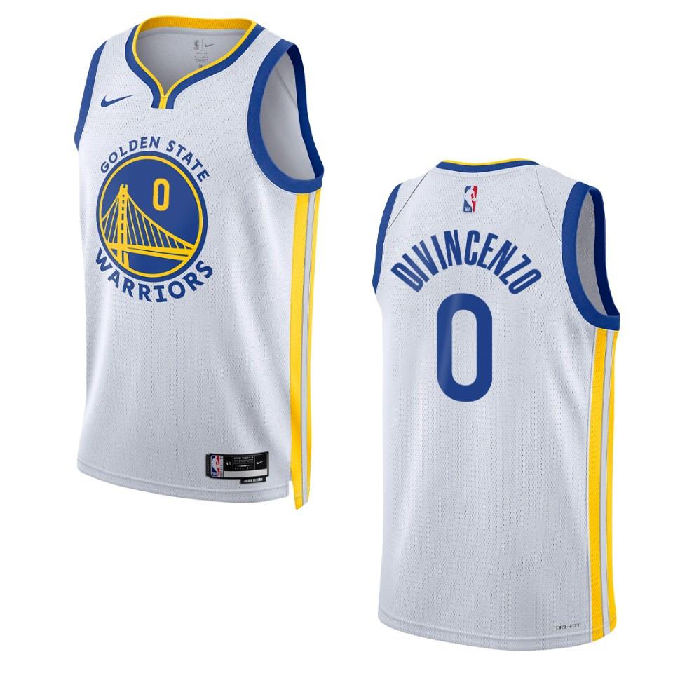 2022-23 Association Edition Golden State Warriors Donte Divincenzo White Swingman Basketball Jersey