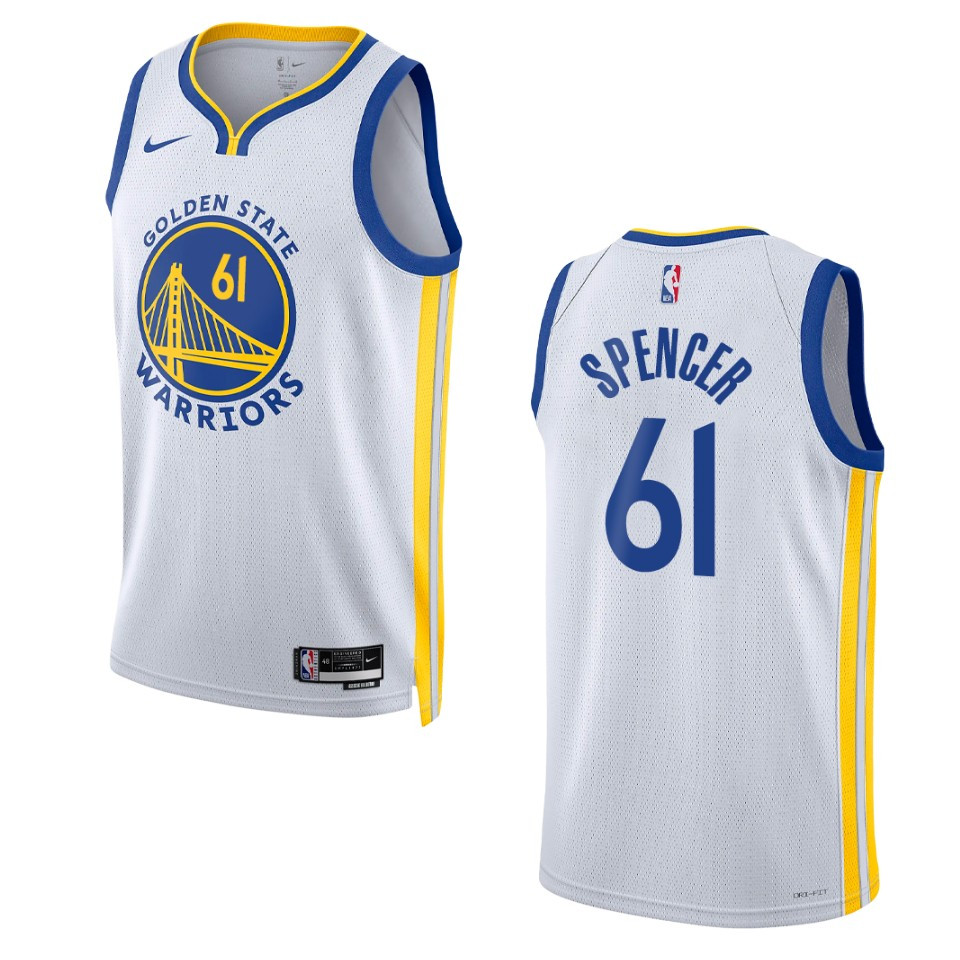 2022-23 Association Edition Golden State Warriors Pat Spencer White Swingman Basketball Jersey