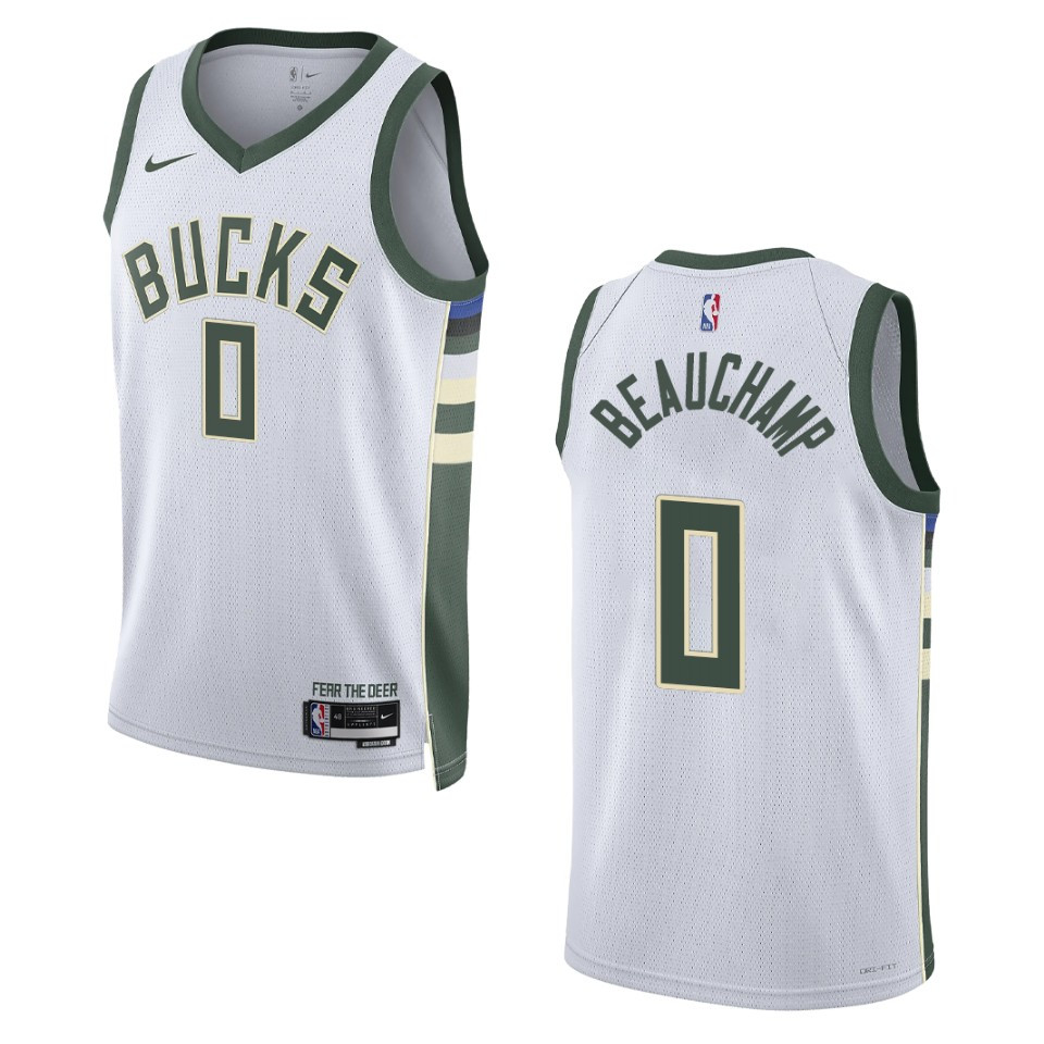 2022-23 Association Edition Milwaukee Bucks Marjon Beauchamp White Swingman Basketball Jersey