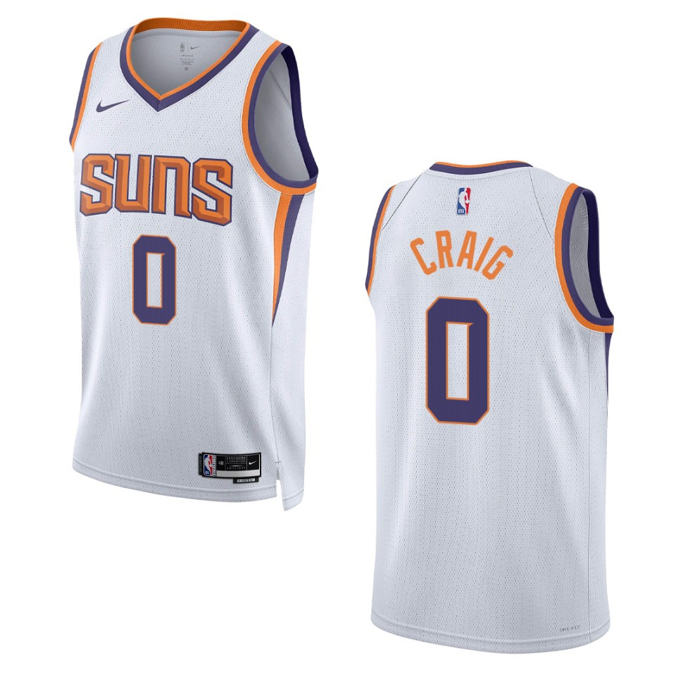 2022-23 Association Edition Phoenix Suns Torrey Craig White Swingman Jersey
