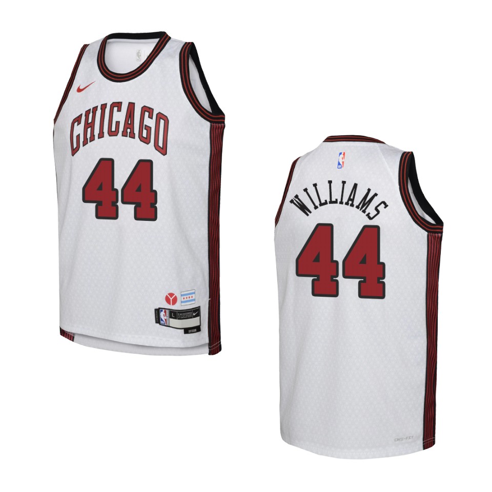 2022-23 Chicago Bulls Youth City Edition Patrick Williams White Basketball Jersey