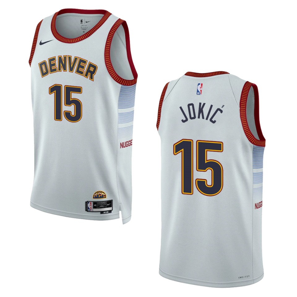 2022-23 City Edition Denver Nuggets Nikola Jokic Sliver Swingman Basketball Jersey