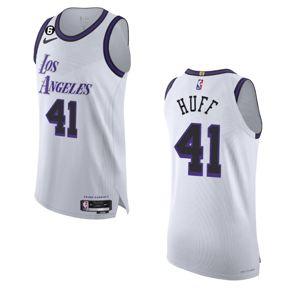 2022-23 City Edition Los Angeles Lakers Jay Huff White Basketball Jersey