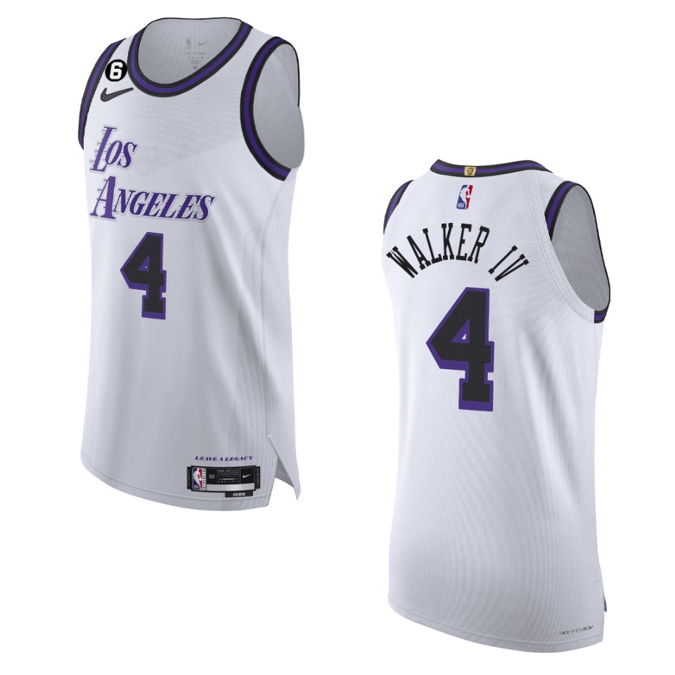 2022-23 City Edition Los Angeles Lakers Lonnie Walker Iv White Basketball Jersey