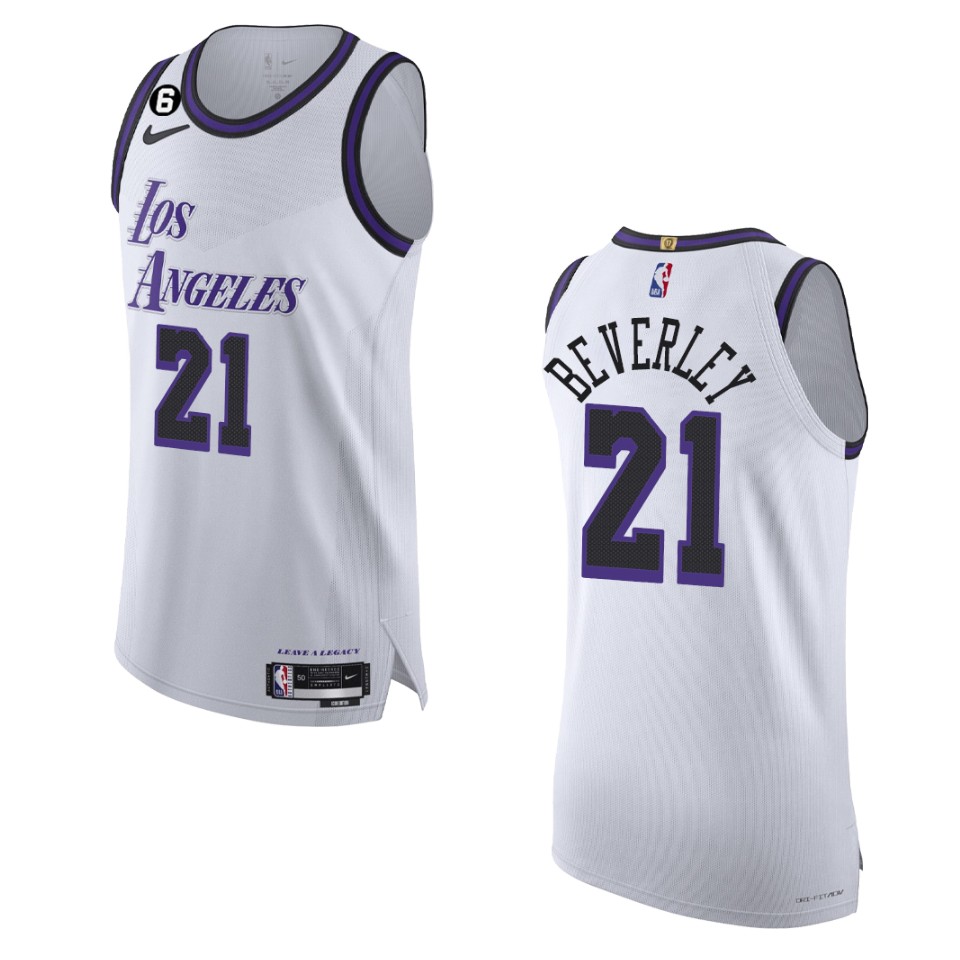 2022-23 City Edition Los Angeles Lakers Patrick Beverley White Basketball Jersey