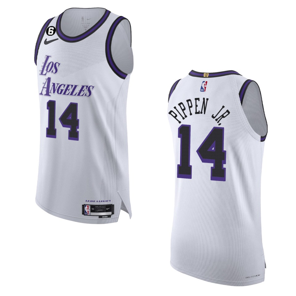 2022-23 City Edition Los Angeles Lakers Scotty Pippen Jr. White Basketball Jersey