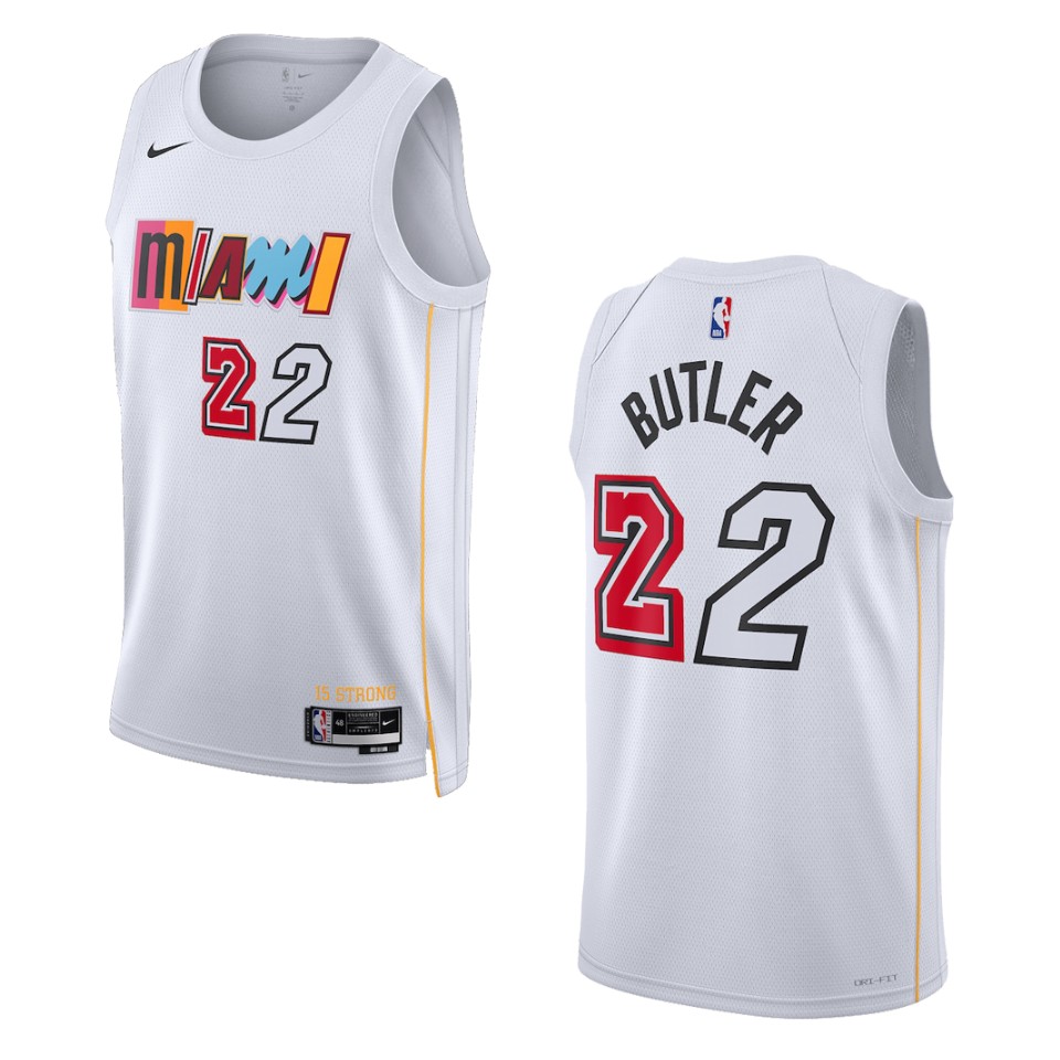 2022-23 City Edition Miami Heat Jimmy Butler White Swingman Basketball Jersey