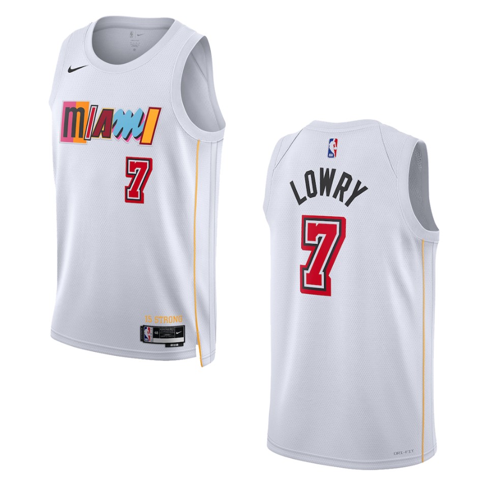 2022-23 City Edition Miami Heat Kyle Lowry White Swingman Basketball Jersey
