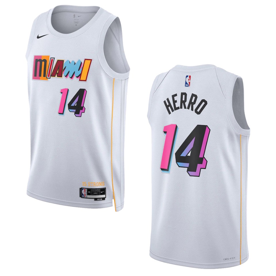 2022-23 City Edition Miami Heat Tyler Herro White Swingman Basketball Jersey