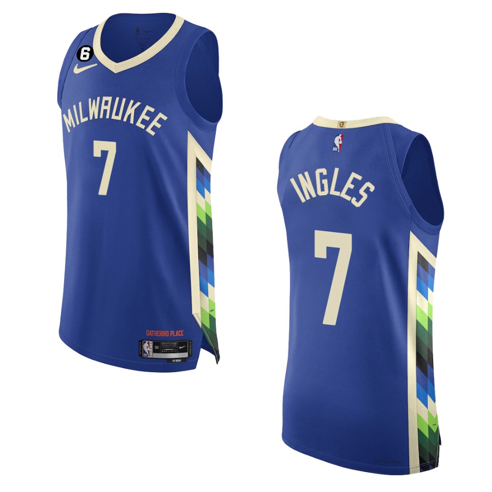 2022-23 City Edition Milwaukee Bucks Joe Ingles Royal Basketball Jersey