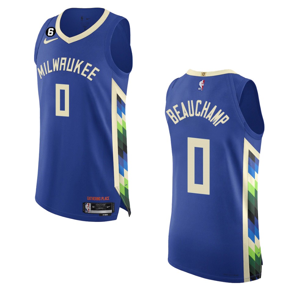 2022-23 City Edition Milwaukee Bucks Marjon Beauchamp Royal Basketball Jersey