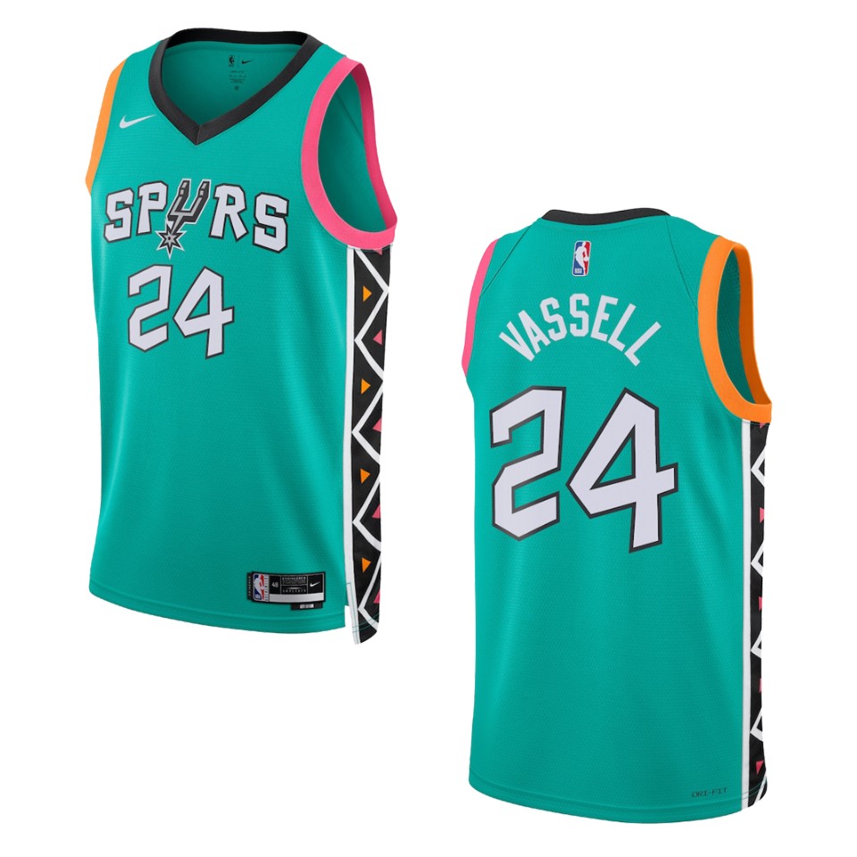 2022-23 City Edition San Antonio Spurs Devin Vassell Turquoise Swingman Jersey