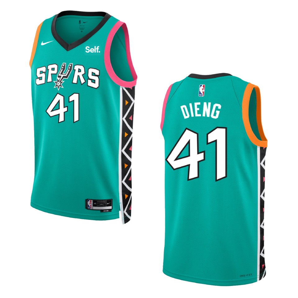 2022-23 City Edition San Antonio Spurs Gorgui Dieng Turquoise Swingman Jersey