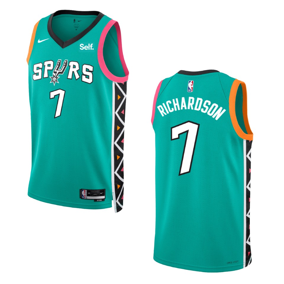 2022-23 City Edition San Antonio Spurs Josh Richardson Turquoise Swingman Basketball Jersey