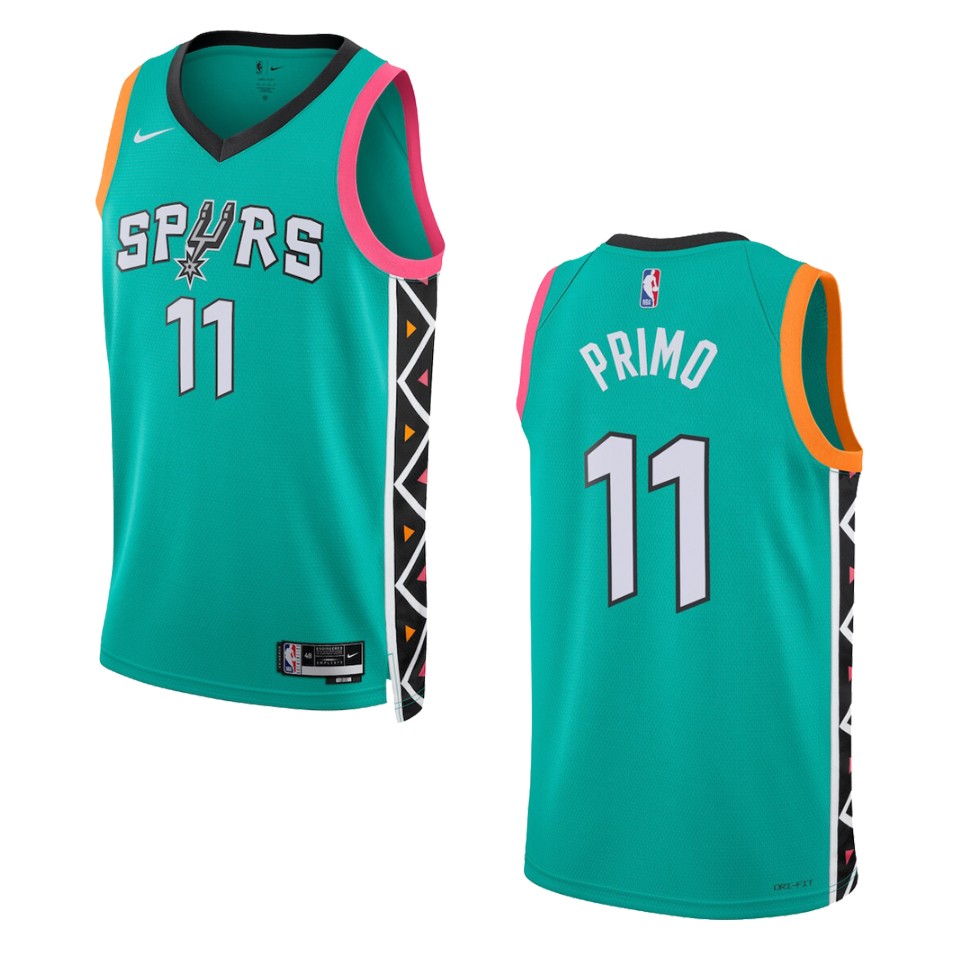 2022-23 City Edition San Antonio Spurs Joshua Primo Turquoise Swingman Basketball Jersey