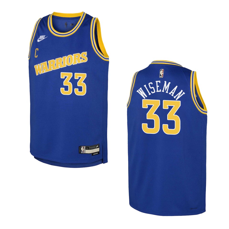 2022-23 Golden State Warriors Youth Classic Edition James Wiseman Blue Basketball Jersey