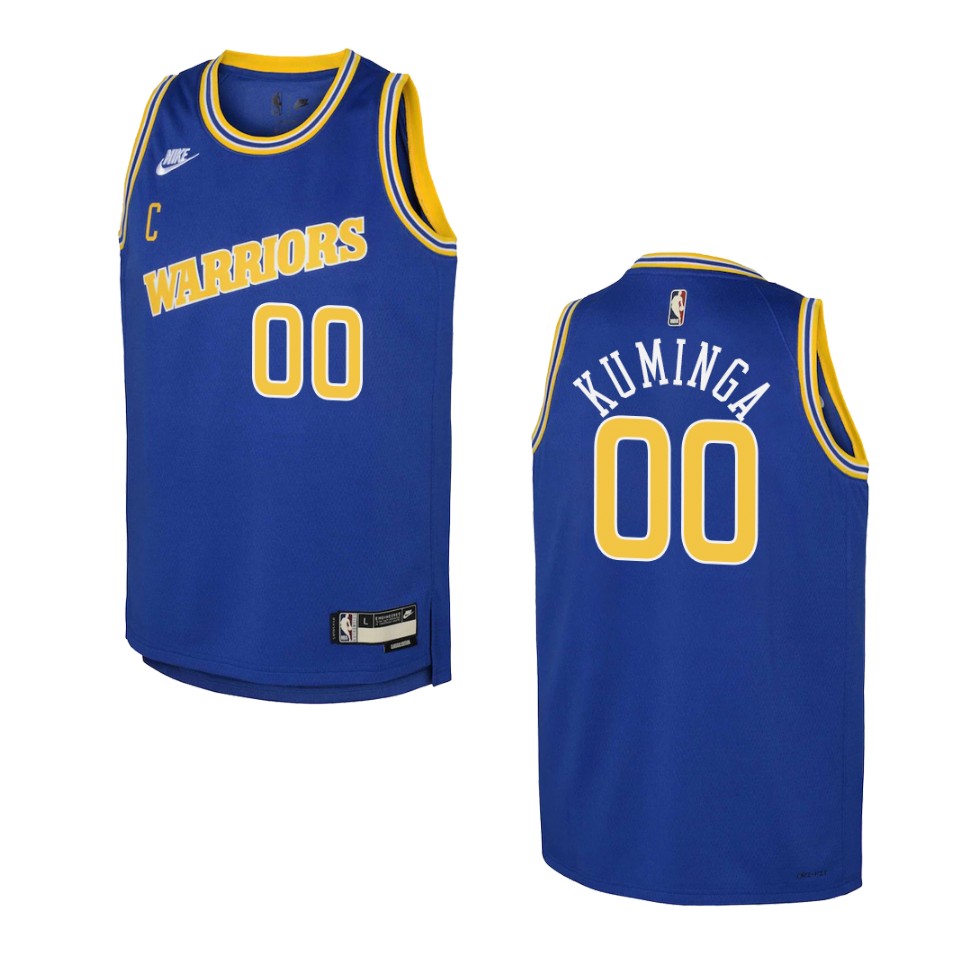 2022-23 Golden State Warriors Youth Classic Edition Jonathan Kuminga Blue Basketball Jersey