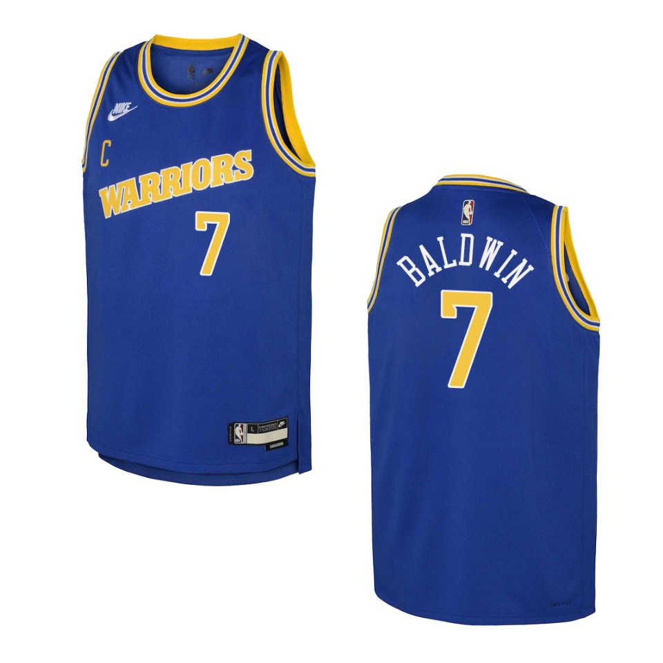 2022-23 Golden State Warriors Youth Classic Edition Patrick Baldwin Jr. Blue Basketball Jersey