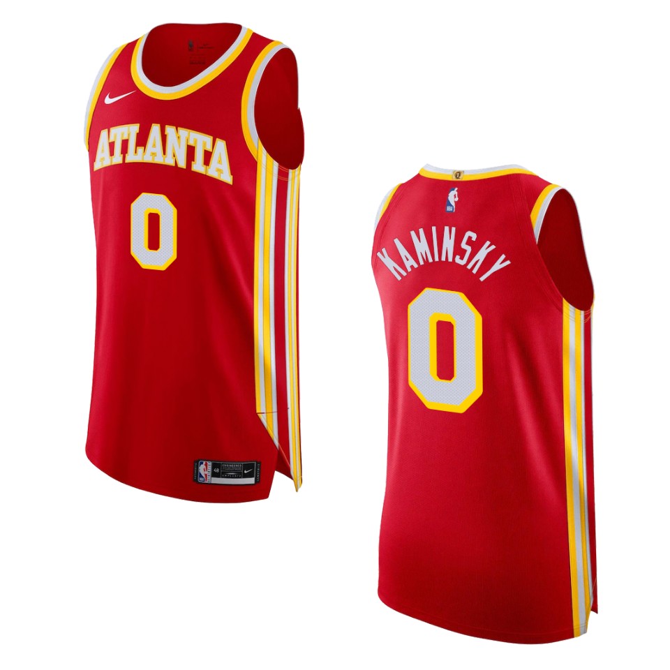 2022-23 Icon Edition Atlanta Hawks Frank Kaminsky Red Basketball Jersey