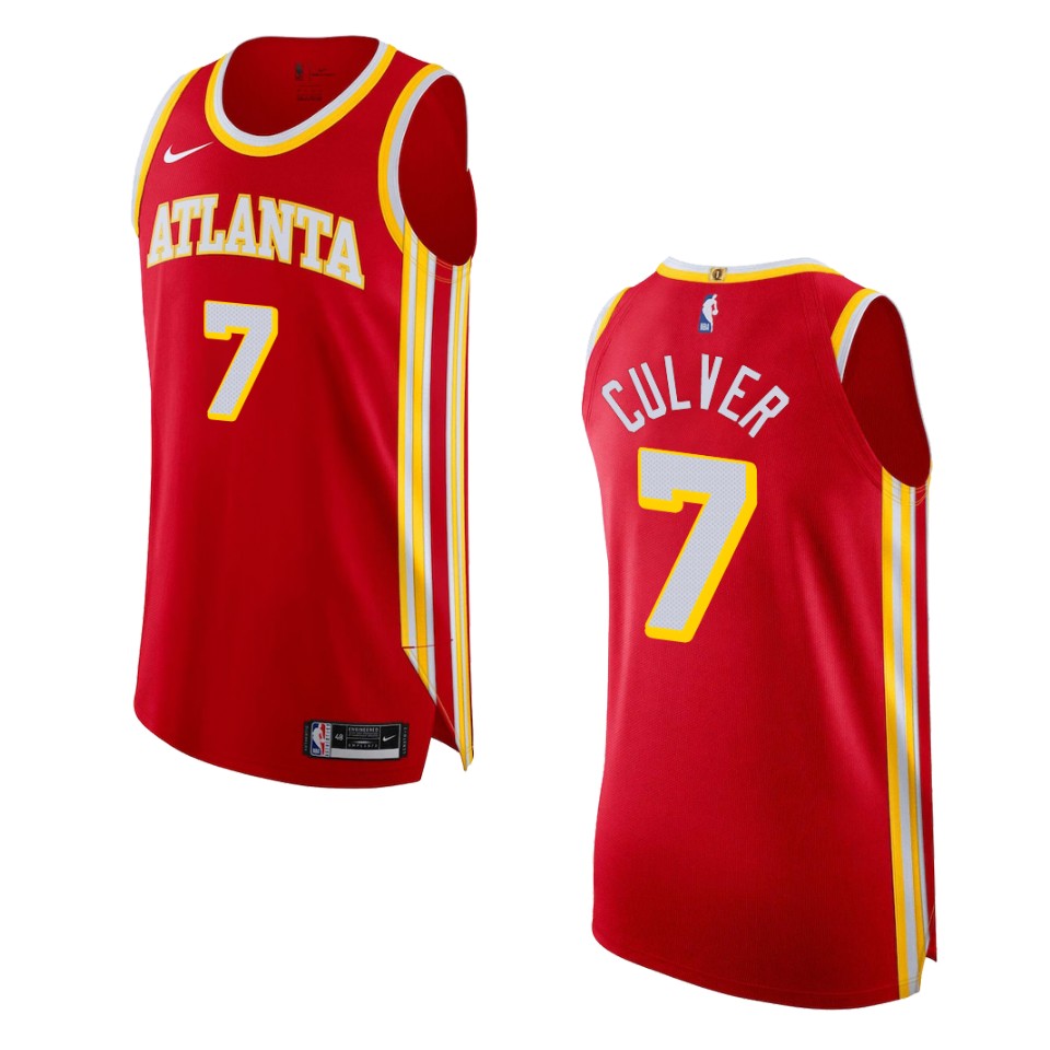 2022-23 Icon Edition Atlanta Hawks Jarrett Culver Red Basketball Jersey