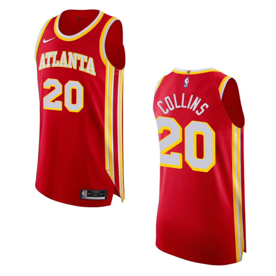 2022-23 Icon Edition Atlanta Hawks John Collins Red Basketball Jersey