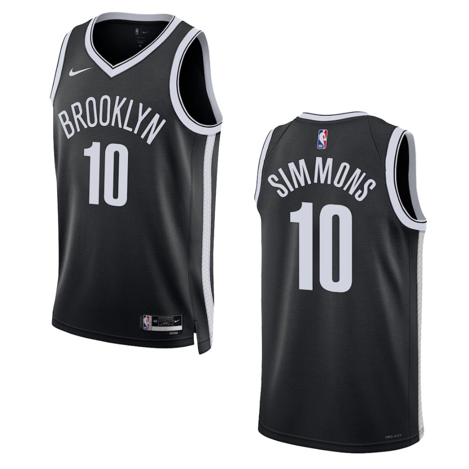 2022-23 Icon Edition Brooklyn Nets Ben Simmons Black Swingman Basketball Jersey