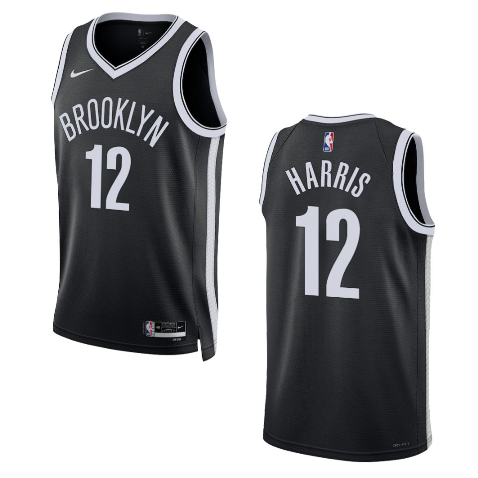 2022-23 Icon Edition Brooklyn Nets Joe Harris Black Swingman Basketball Jersey