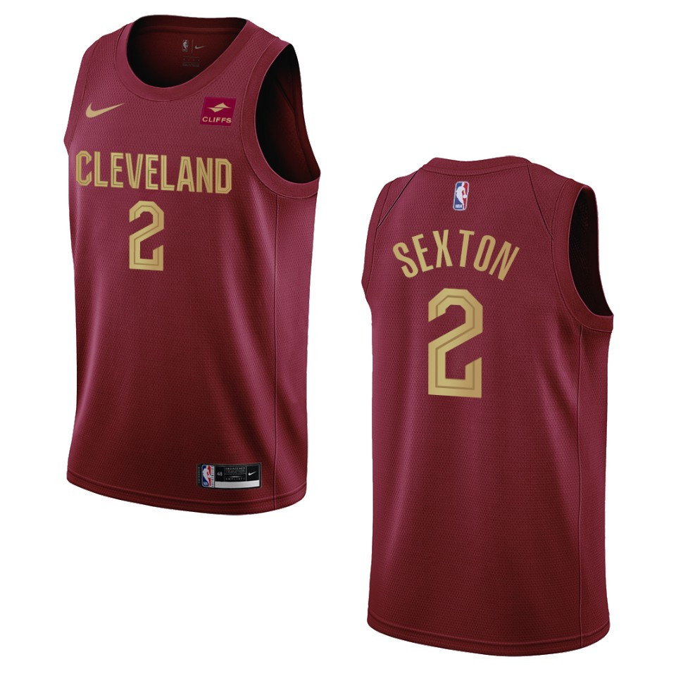 2022-23 Icon Edition Cleveland Cavaliers Collin Sexton Wine Swingman Basketball Jersey