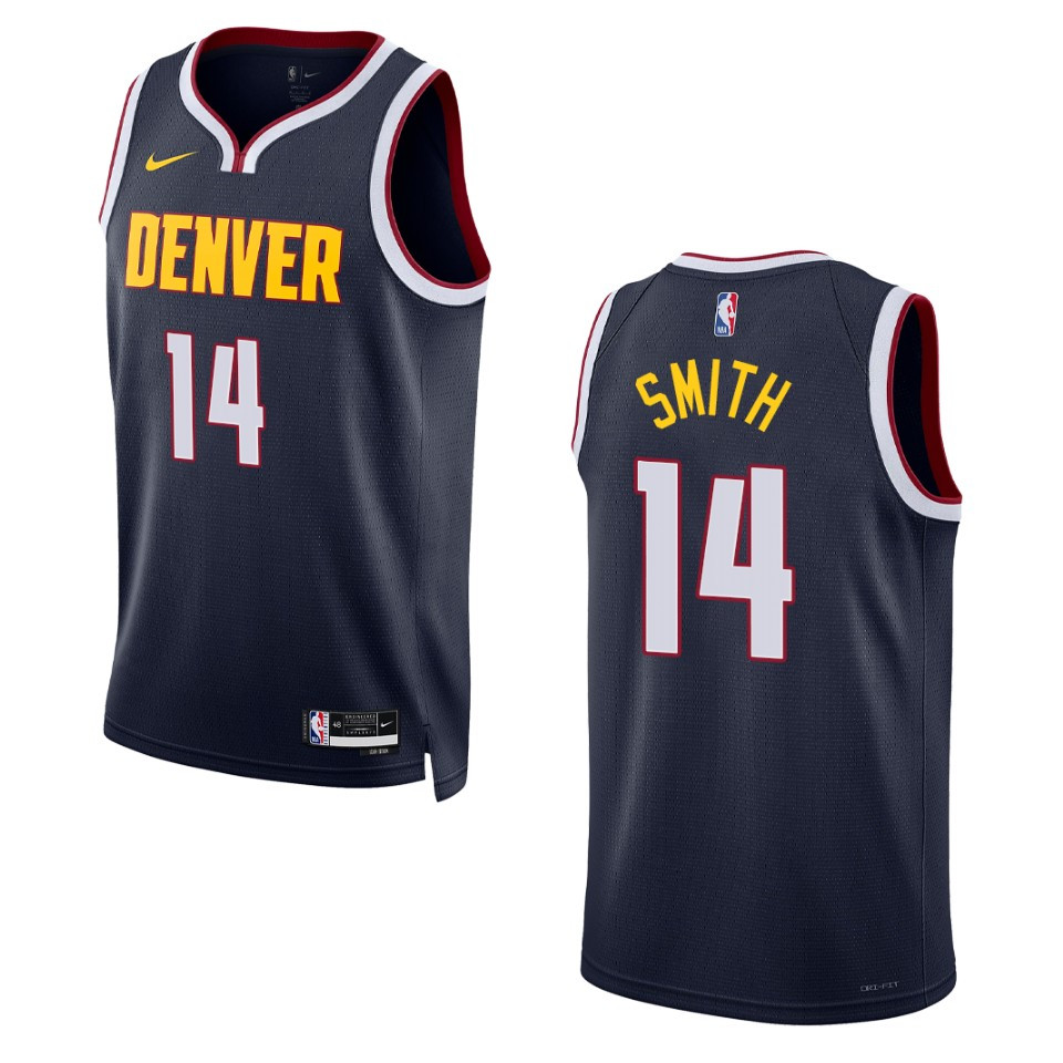 2022-23 Icon Edition Denver Nuggets Ish Smith Navy Swingman Basketball Jersey