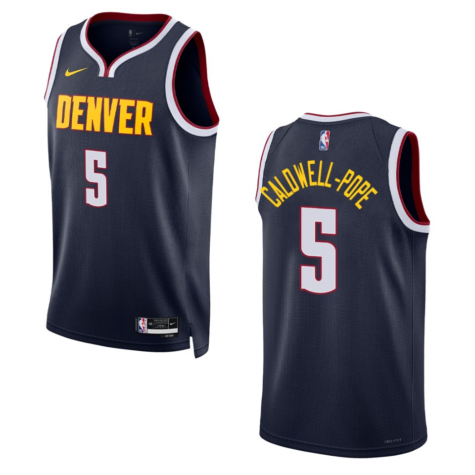 2022-23 Icon Edition Denver Nuggets Kentavious Caldwell-pope Navy Swingman Basketball Jersey