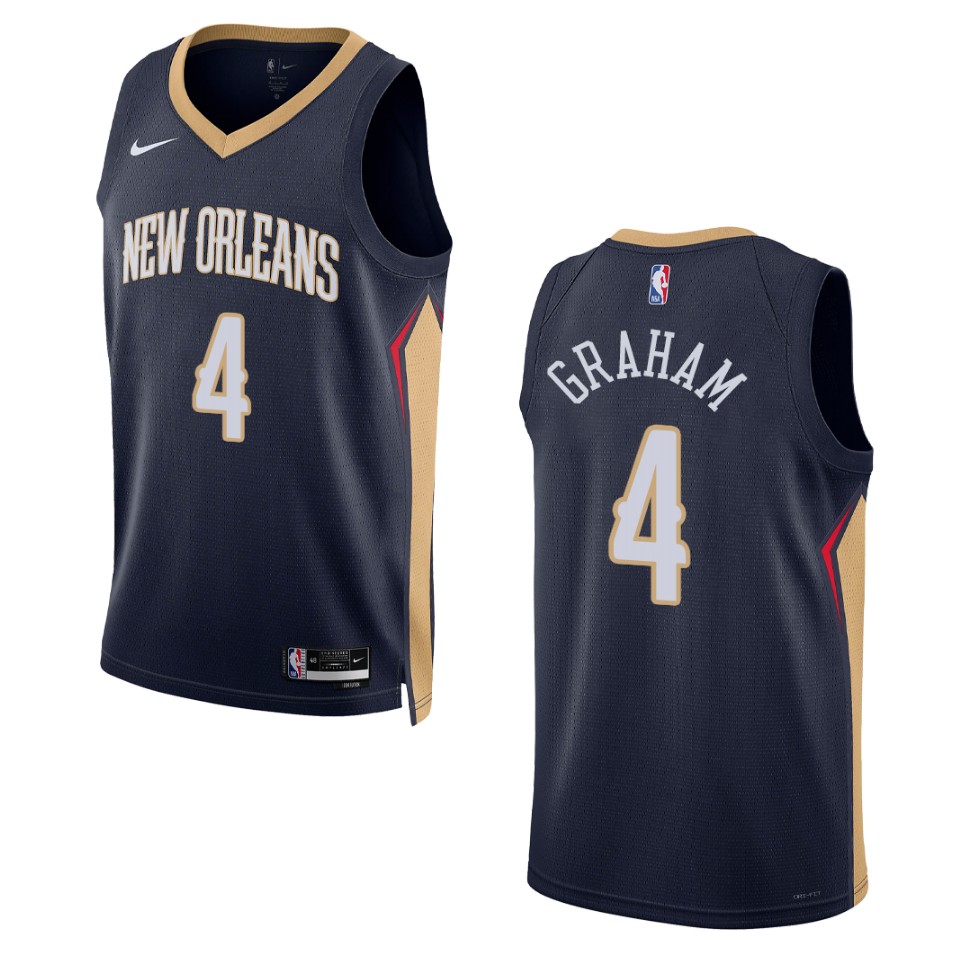 2022-23 Icon Edition New Orleans Pelicans Devonte' Graham Navy Swingman Basketball Jersey
