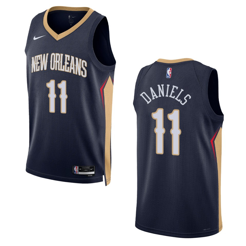2022-23 Icon Edition New Orleans Pelicans Dyson Daniels Navy Swingman Basketball Jersey