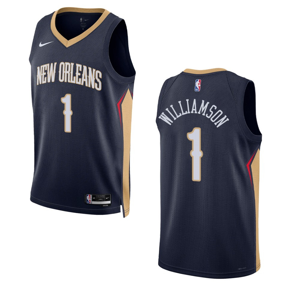 2022-23 Icon Edition New Orleans Pelicans Zion Williamson Navy Swingman Basketball Jersey
