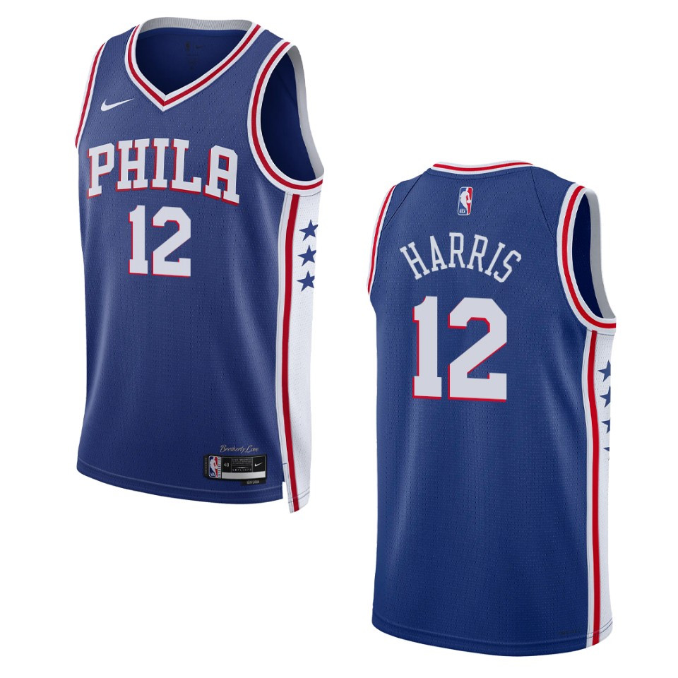 2022-23 Icon Edition Philadelphia 76ers Tobias Harris Royal Swingman Basketball Jersey