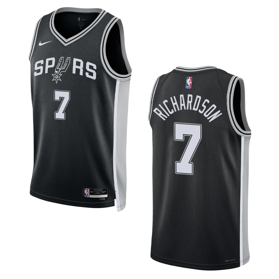 2022-23 Icon Edition San Antonio Spurs Josh Richardson Black Swingman Basketball Jersey