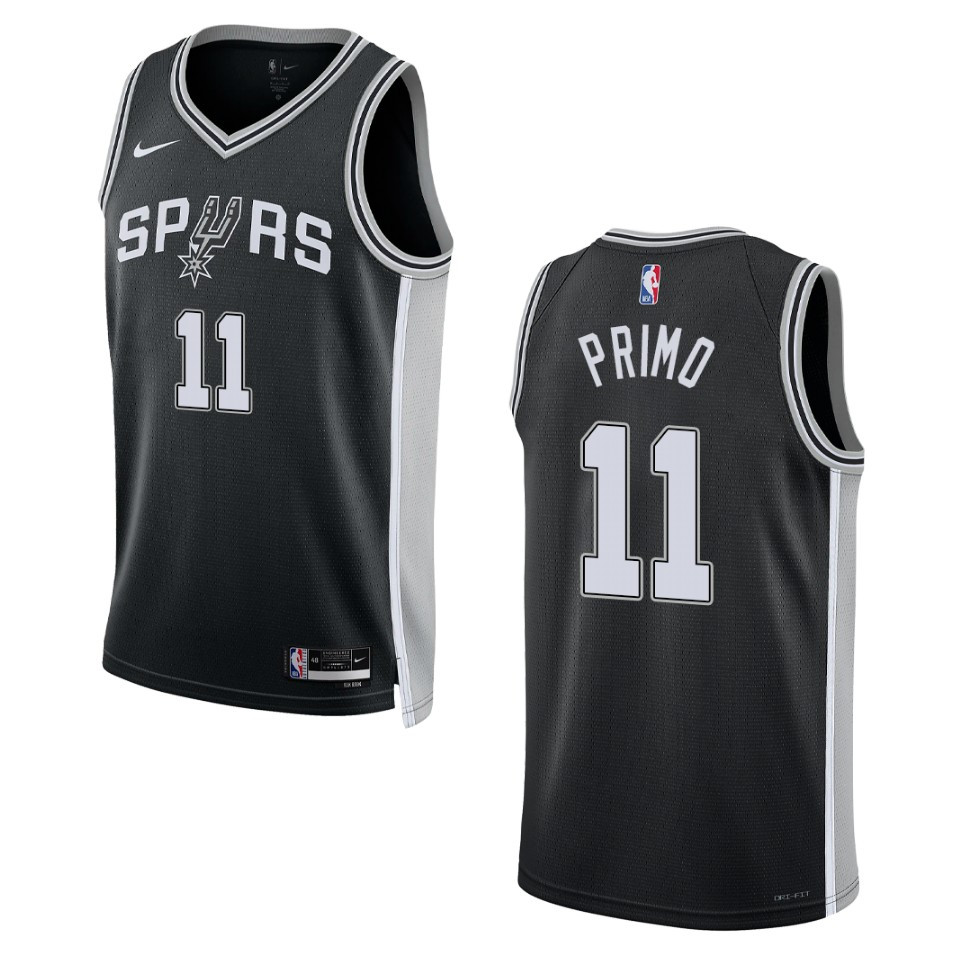 2022-23 Icon Edition San Antonio Spurs Joshua Primo Black Swingman Basketball Jersey