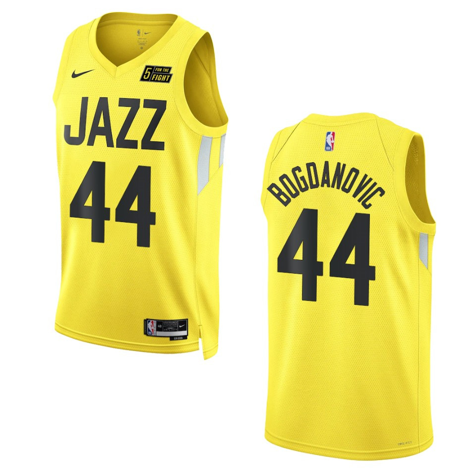 2022-23 Icon Utah Jazz Bojan Bogdanovic Gold Swingman Jersey