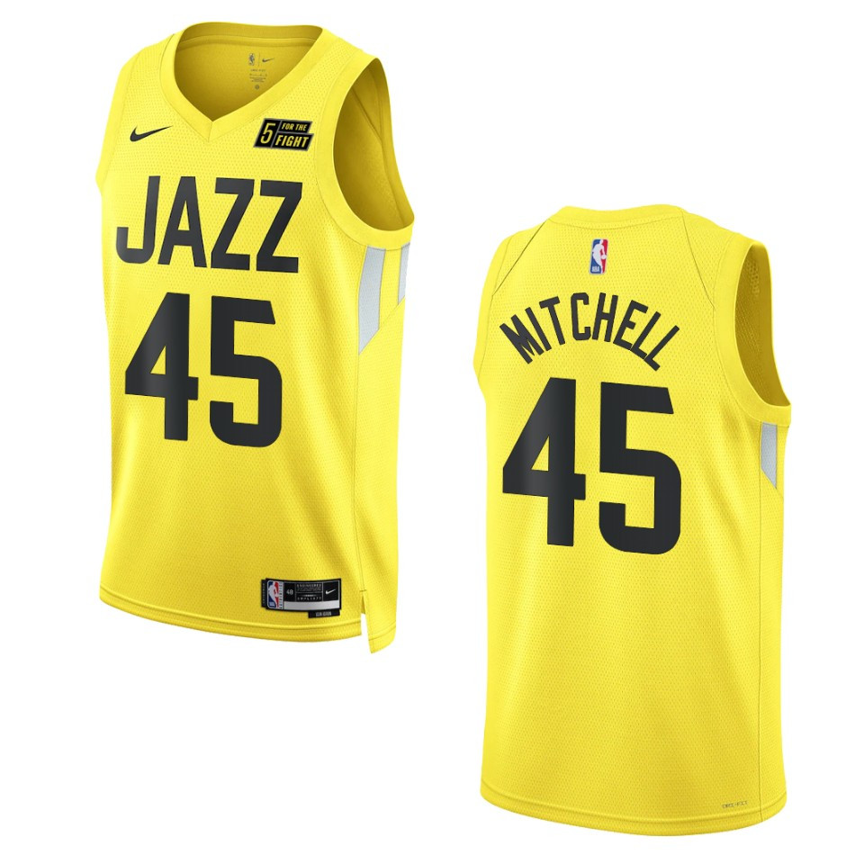 2022-23 Icon Utah Jazz Donovan Mitchell Gold Swingman Basketball Jersey