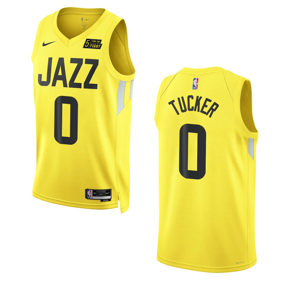 2022-23 Icon Utah Jazz Talen Horton-tucker Gold Swingman Basketball Jersey