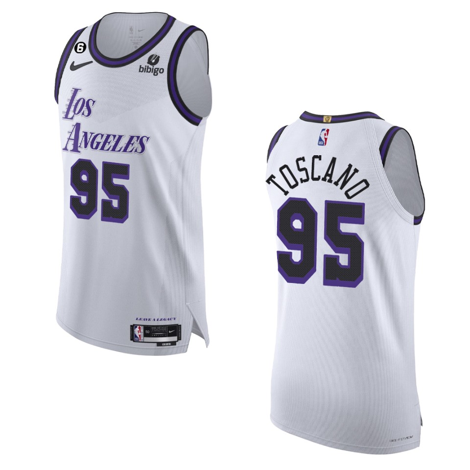 2022-23 Los Angeles Lakers Juan Toscano-anderson White City Basketball Jersey
