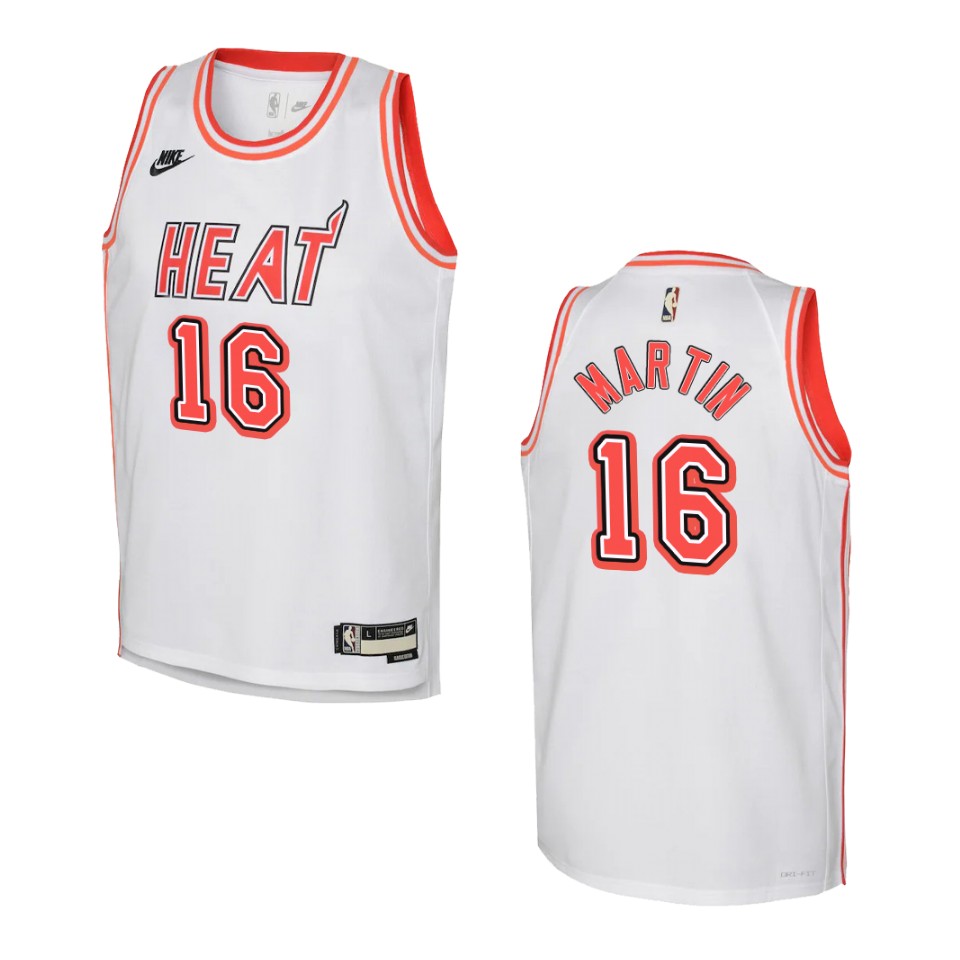 2022-23 Miami Heat Youth Classic Edition Caleb Martin White Basketball Jersey