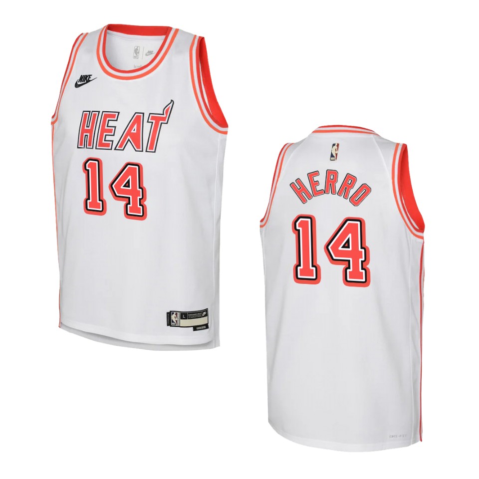 2022-23 Miami Heat Youth Classic Edition Tyler Herro White Basketball Jersey