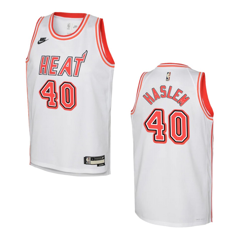 2022-23 Miami Heat Youth Classic Edition Udonis Haslem White Basketball Jersey