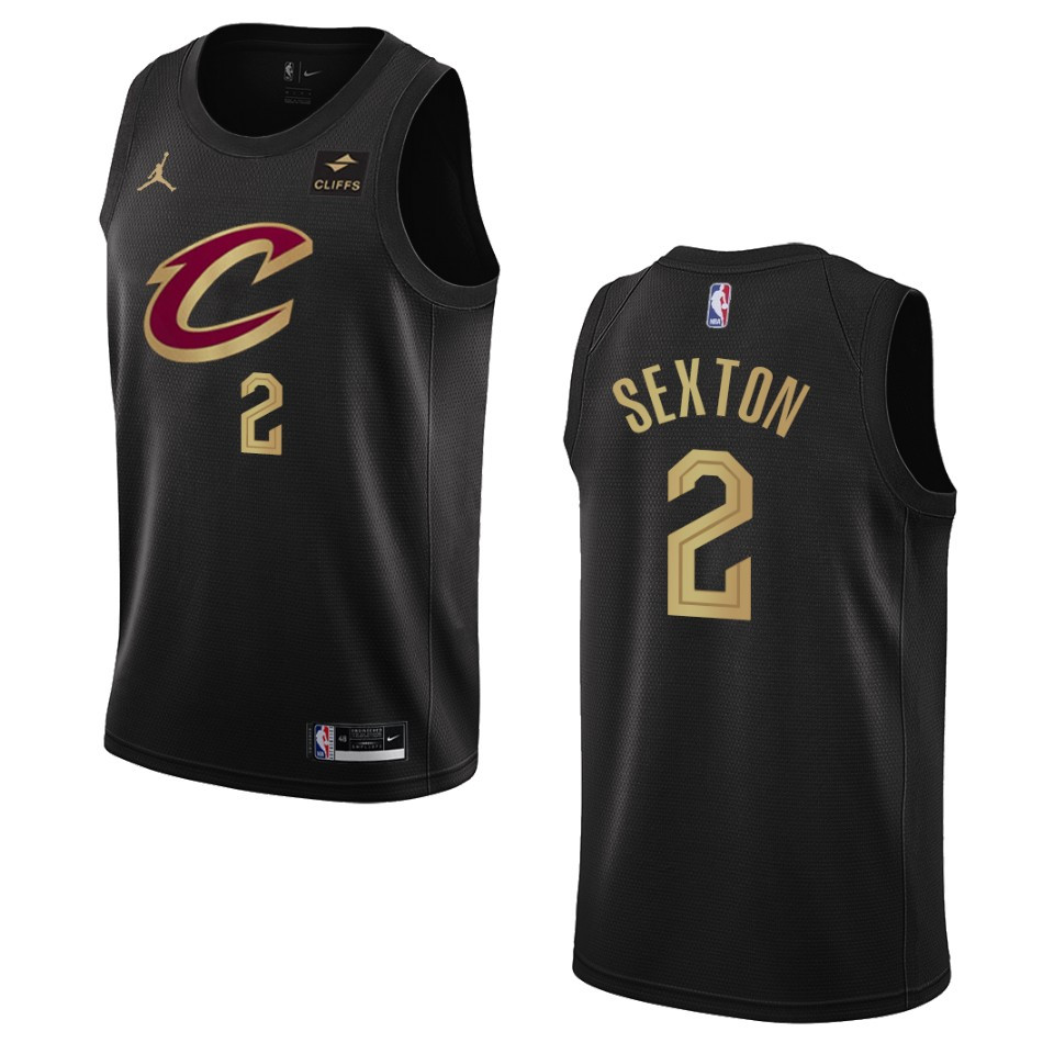 2022-23 Statement Edition Cleveland Cavaliers Collin Sexton Black Swingman Basketball Jersey