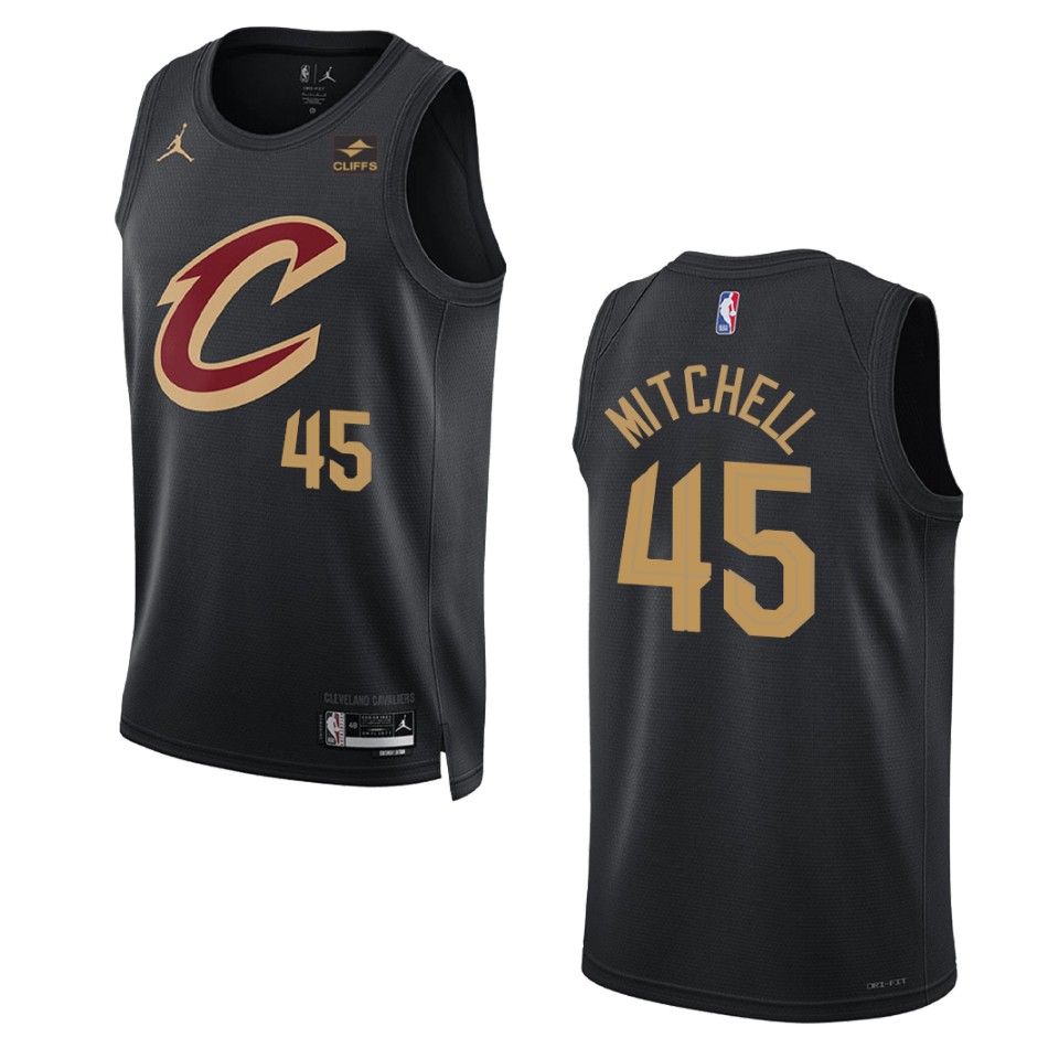 2022-23 Statement Edition Cleveland Cavaliers Donovan Mitchell Black Swingman Basketball Jersey