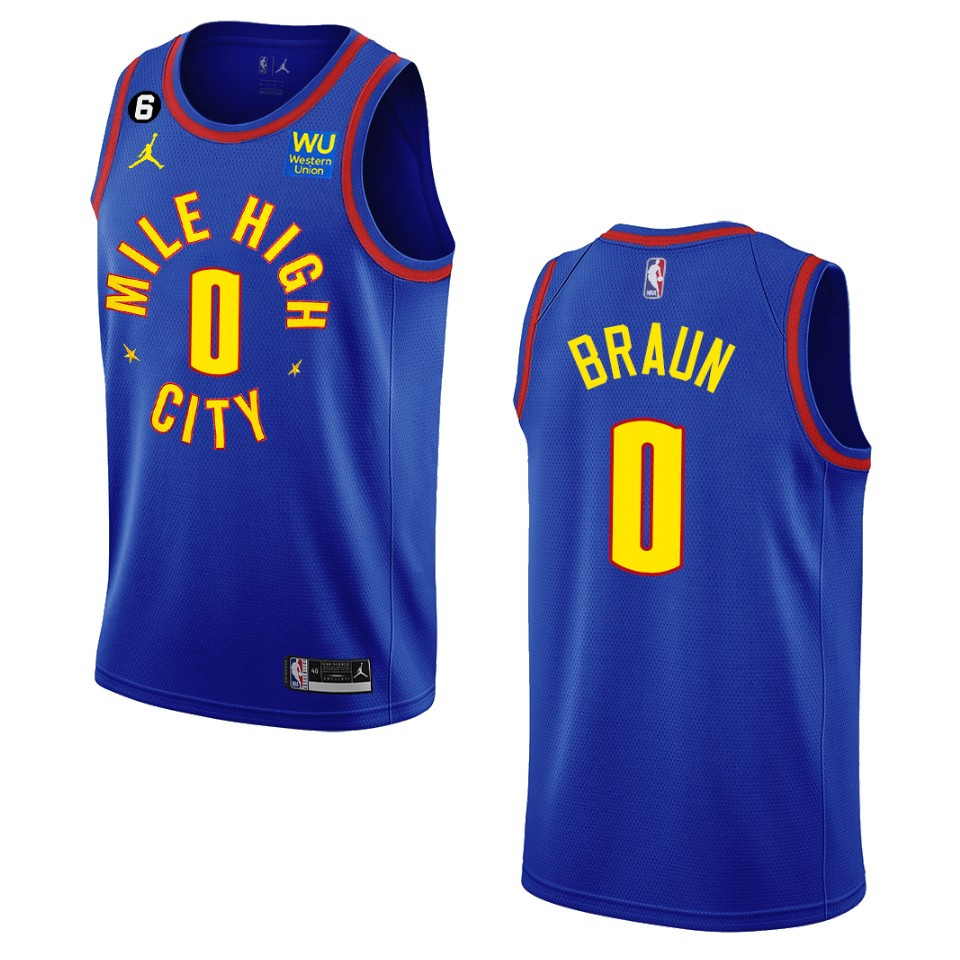 2022-23 Statement Edition Denver Nuggets Christian Braun Royal Swingman Basketball Jersey