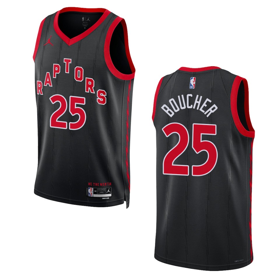 2022-23 Statement Edition Toronto Raptors Chris Boucher Black Swingman Basketball Jersey