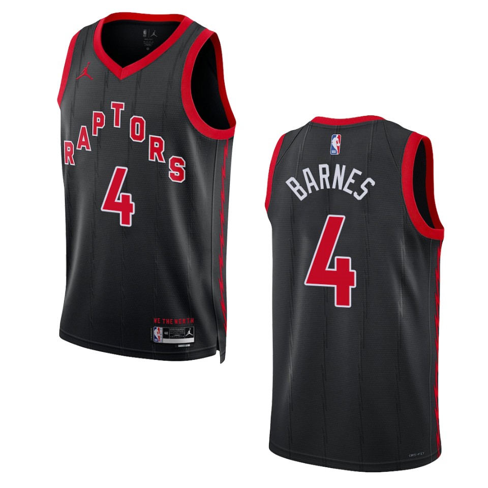 2022-23 Statement Edition Toronto Raptors Scottie Barnes Black Swingman Basketball Jersey