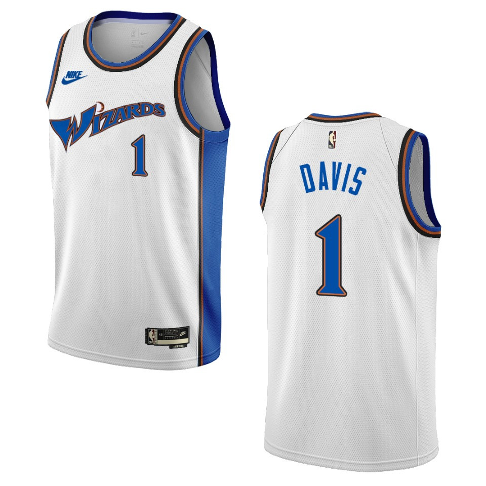 2022-23 Washington Wizards Johnny Davis Classic Edition Swingman White Basketball Jersey